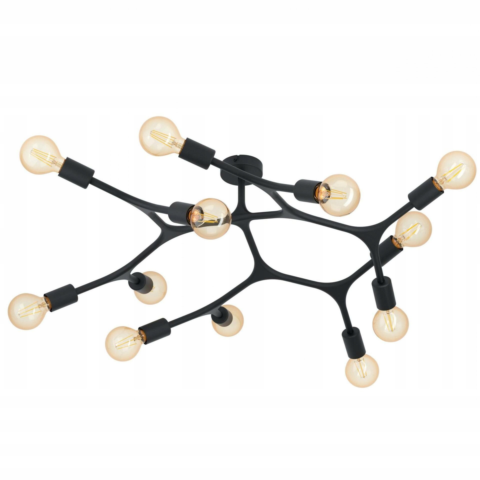 Stropné svietidlo Eglo Bocadella 1 čierne 12xE27 920mm