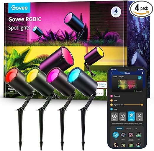 ZEWNĘTRZNE OŚWIETLENIE PUNKTOWE GOVEE, DEKORACJE ŚWIĄTECZNE, WODOODPORNE