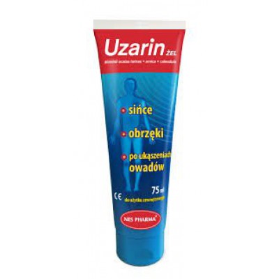 

Uzarin żel 75 ml, siniaki, urazy, obrzęki 75 ml