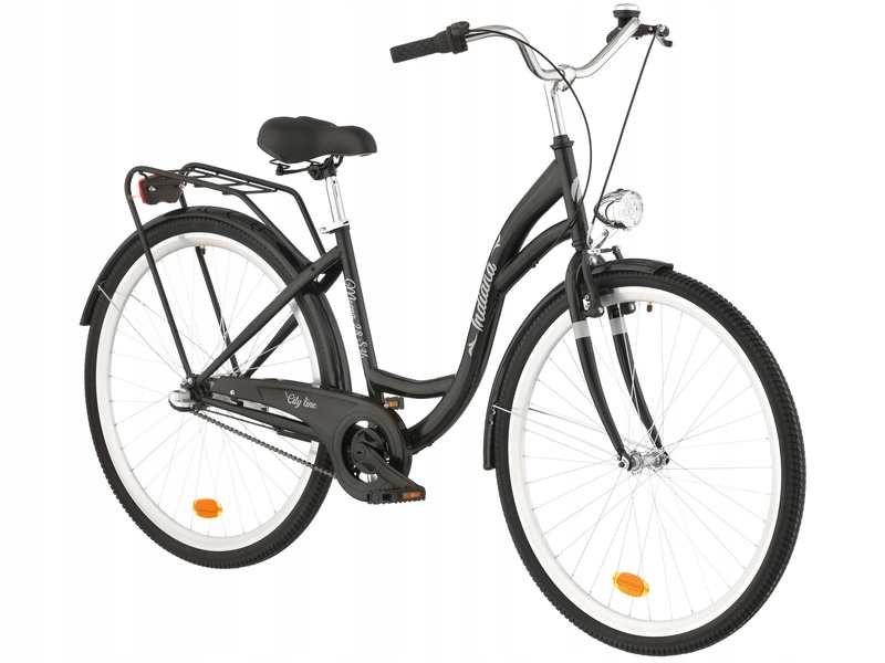 Rower miejski Indiana Moena 3 Biegi D17 28 cali damski Czarny