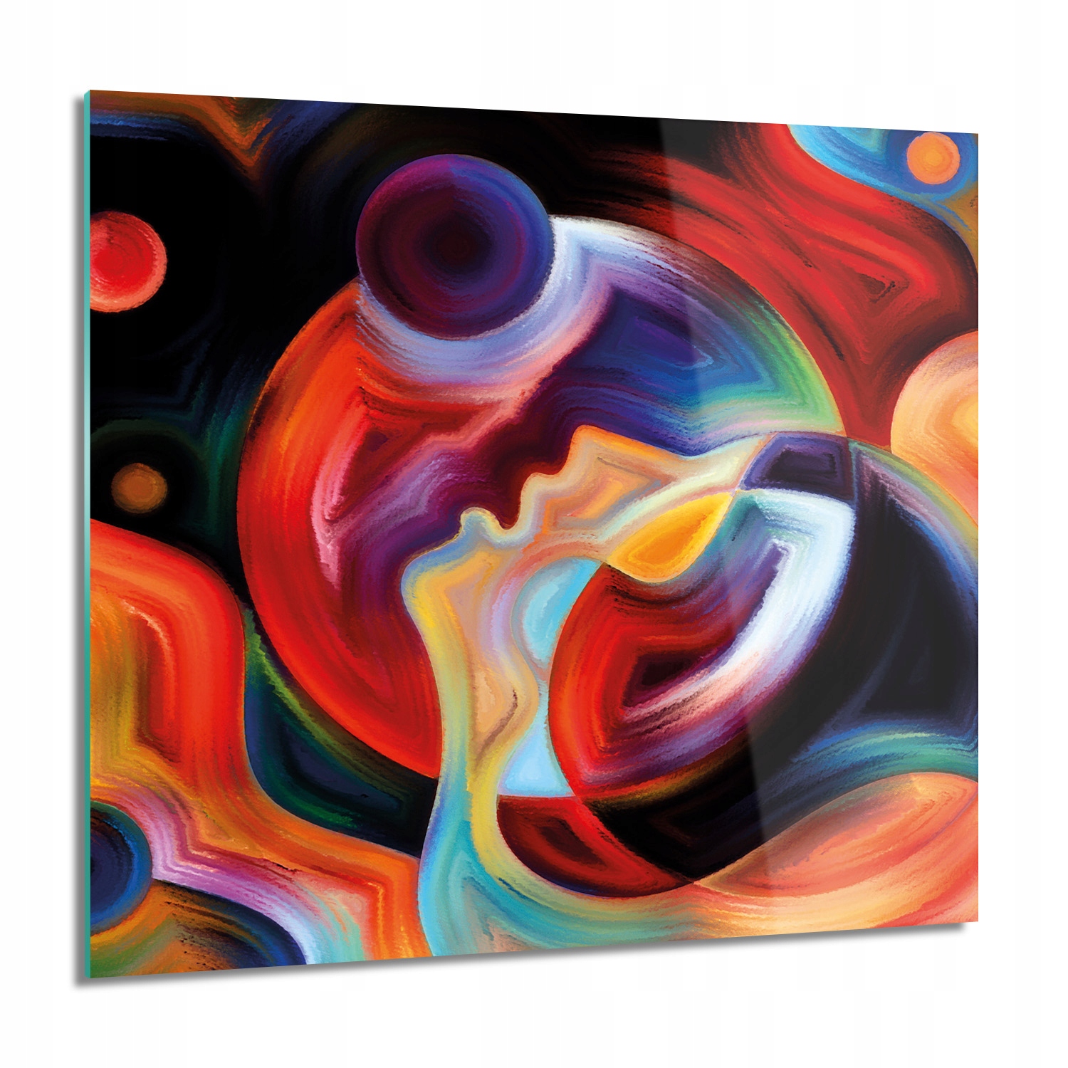 Abstrakce kruhu Skleněné nástěnné foto 60x60 grafika
