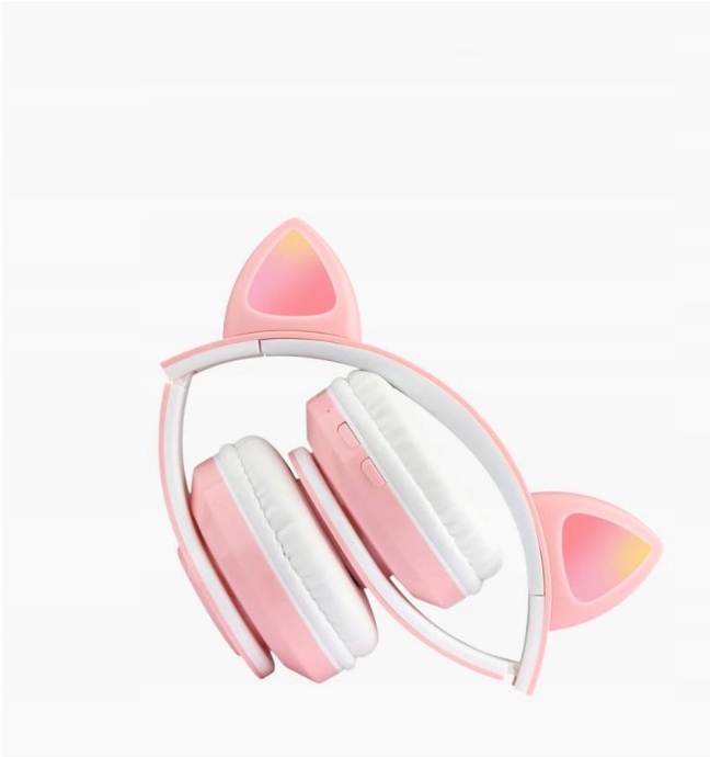 SŁUCHAWKI DLA DZIECI BLUETOOTH LED RGB KOCIE USZY PREZENT DLA DZIECKA Marka inna