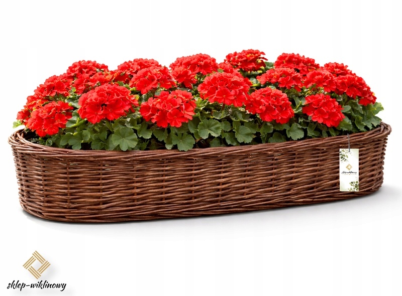 Proutěná schránka Korytko Květináč na balkon, terasu 100 cm Fólie