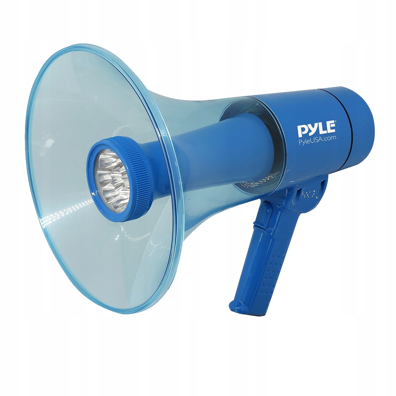 Megafon 40W Tryb Głośnomówiący Syrena Alarmowa Na Baterie Niebieski Pyle