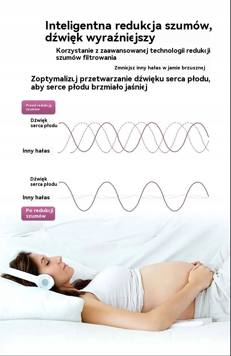 Domowy monitor tętna płodu Marka bez marki