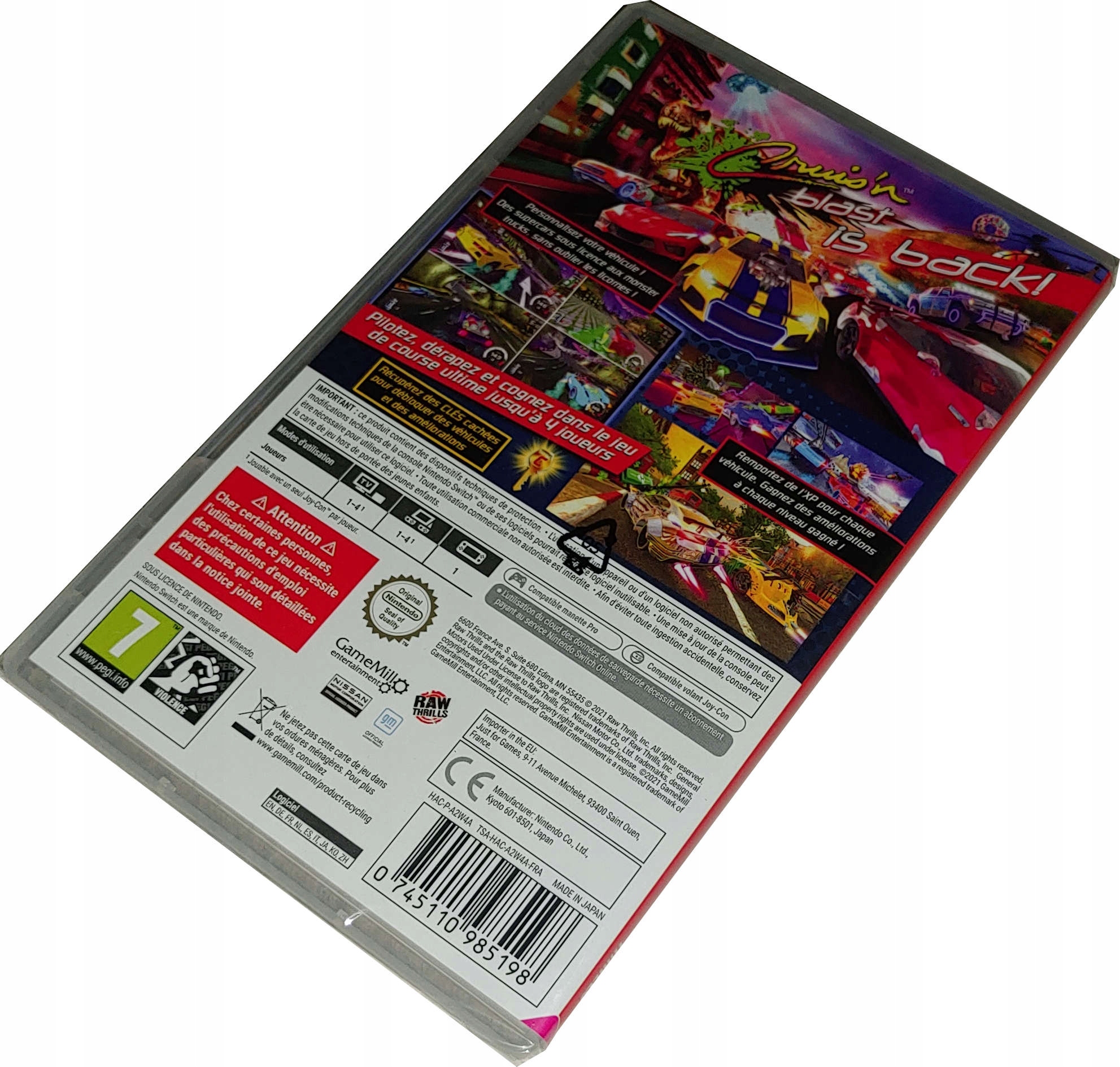 CRUIS'N BLAST / NOWA / ANG / SWITCH / KARTDRIDŻ Stan opakowania oryginalne