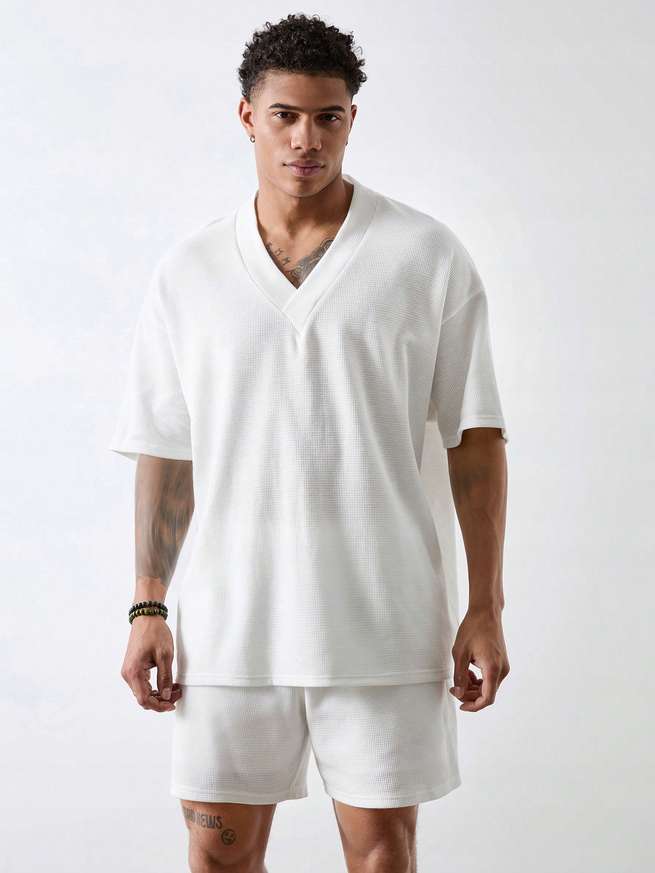 Komplet Pánské Letní Bílé Tričko Šortky Bermudyshein S