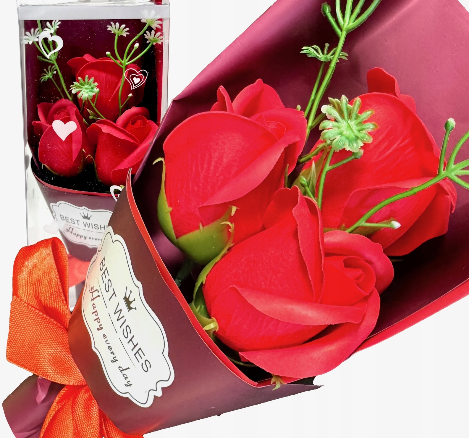 Prezent Walentynkowy na Walentynki Mydlane Róże Bukiet z Róż Mydlanych