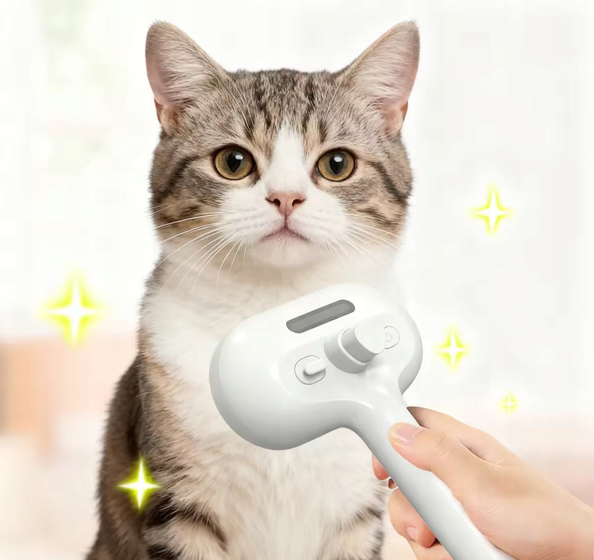 Kartáč Na Kočičí A Psí Chrumky Elektrické Parní Kartáče Se Používají K Relaxaci.