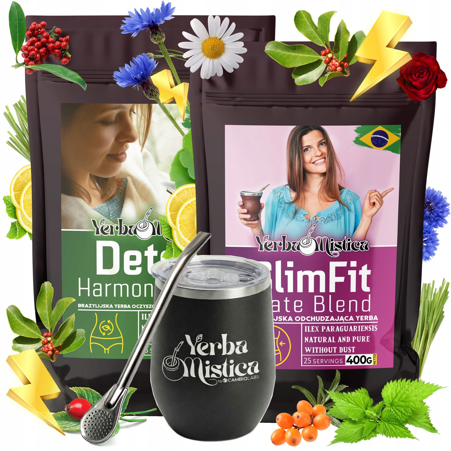 Levně Set Yerba maté na hubnutí Slim Fit pro ženy Matero Trubky Bombilla