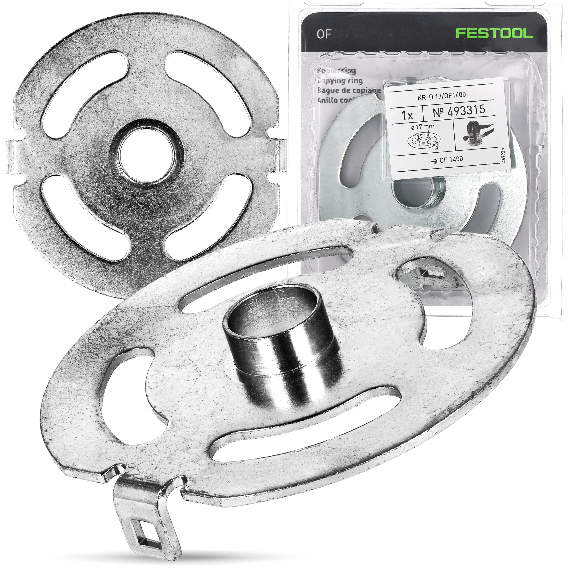 Kopírovací kroužek 17 mm pro horní frézku Festool Kr-d 17,0/OF