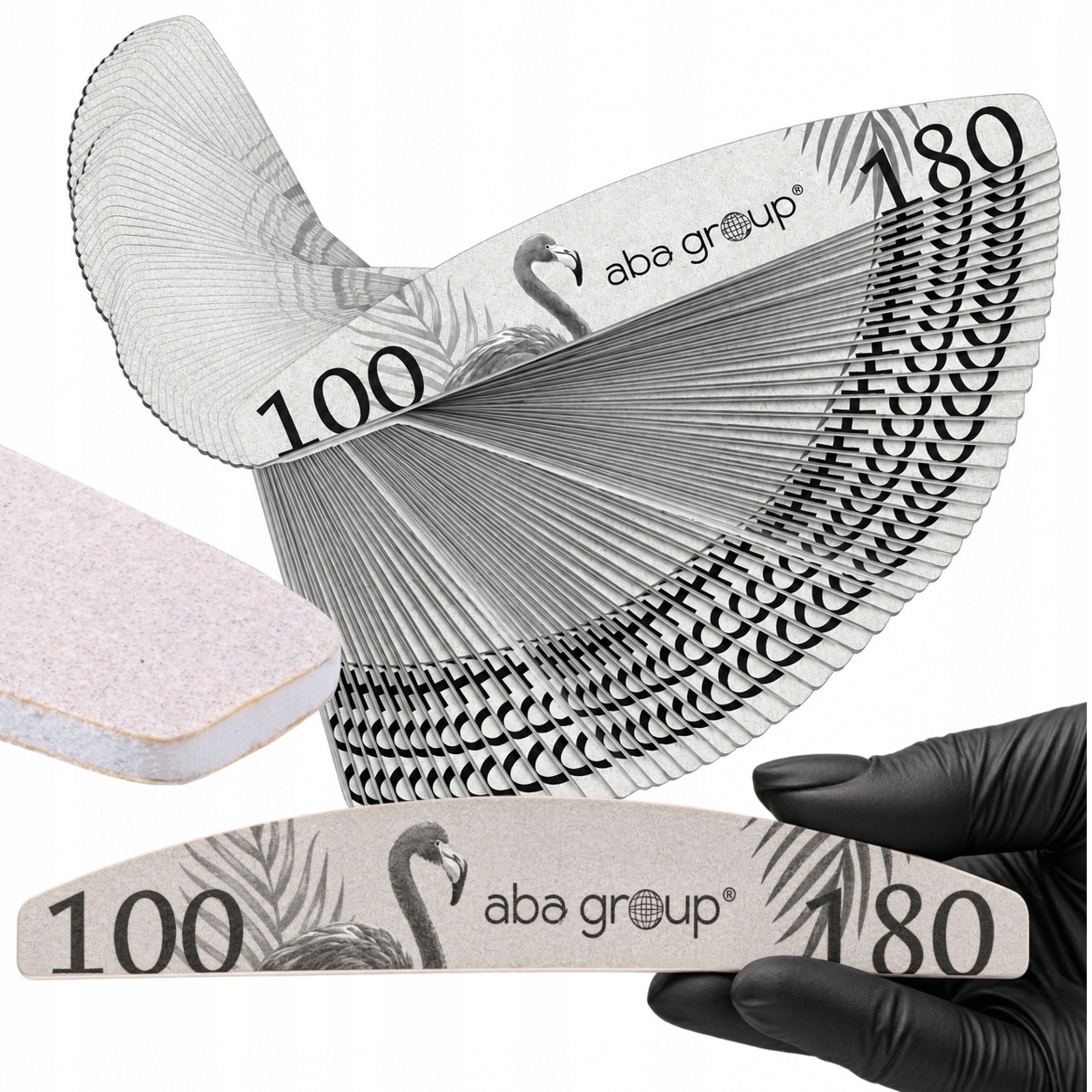 Aba Group Pilnik Do Paznokci Flaming Slim Łódka 100/180 50 szt.