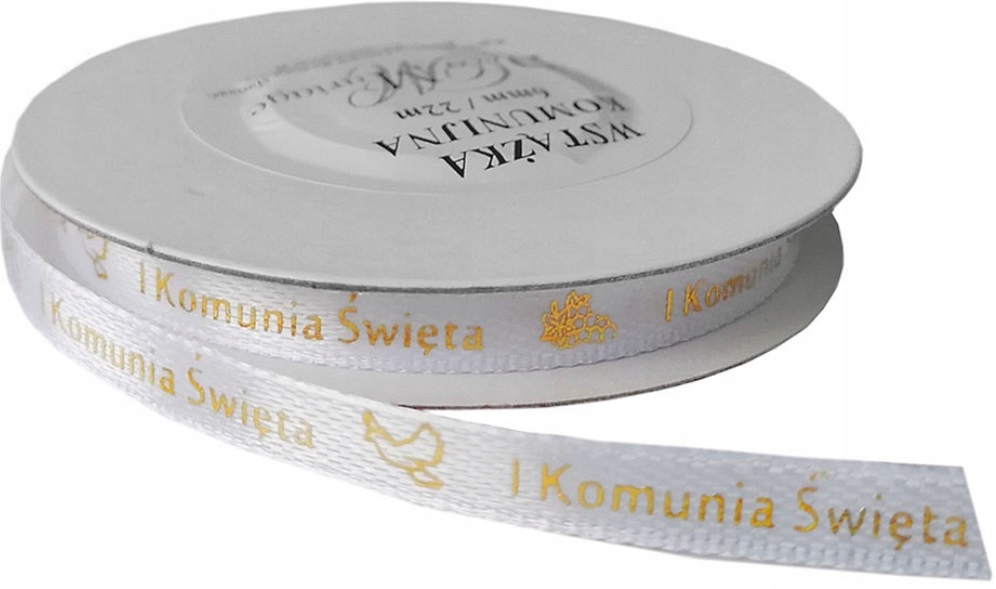 

Wstążka Komunijna Komunia Satynowa 22 m