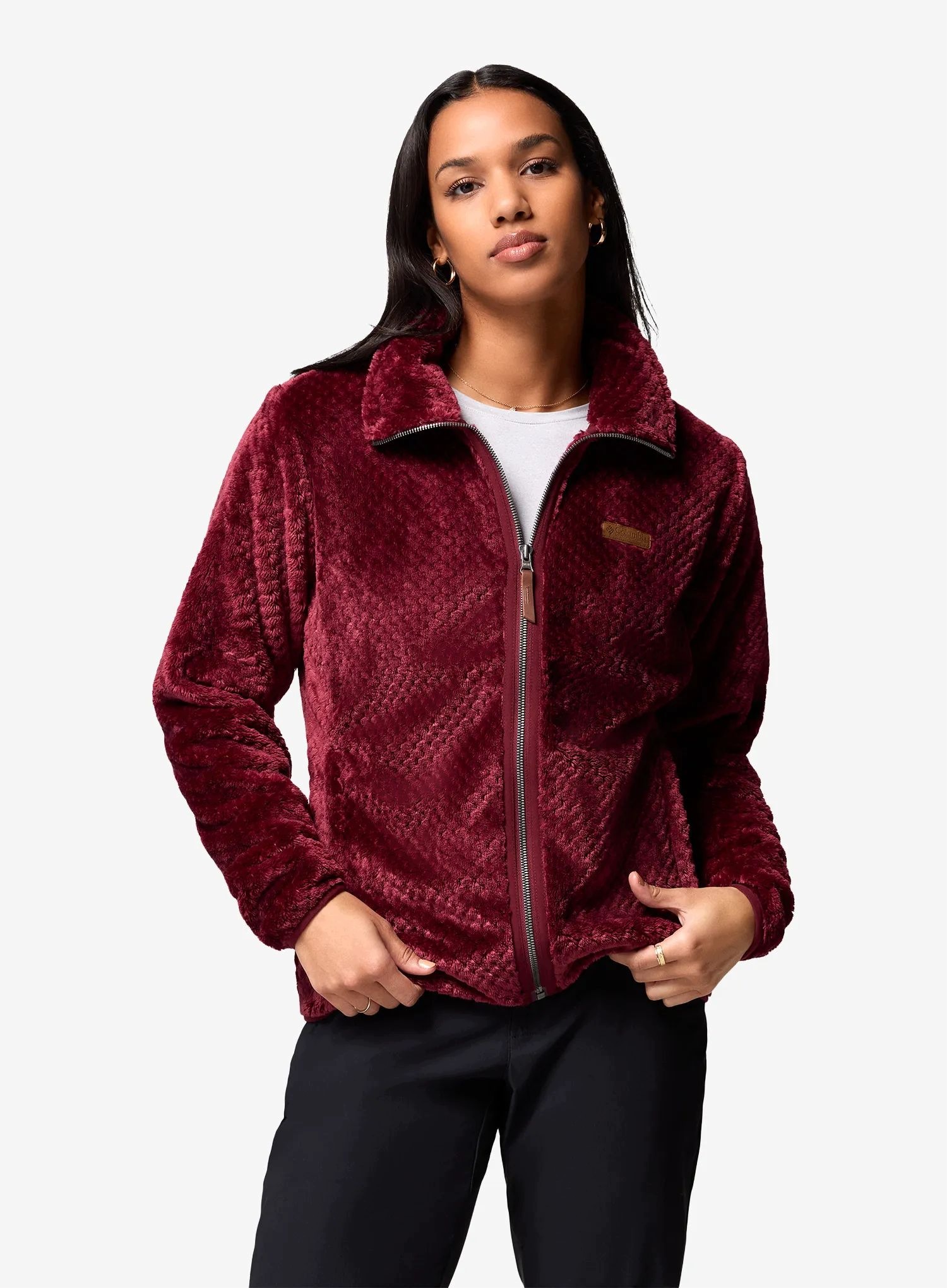 Polar damski Columbia Fire Side II Sherpa rich wine M