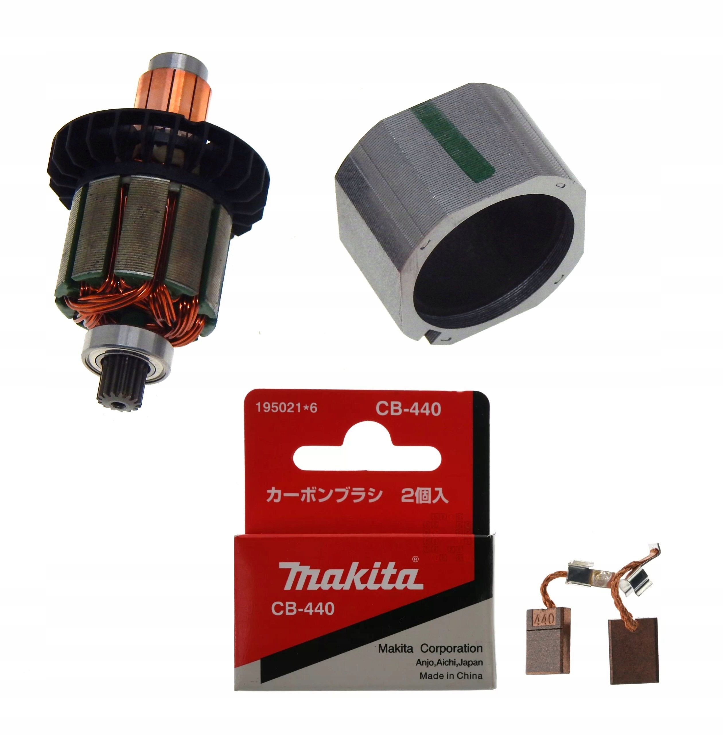 Makita wirnik do DDF482D stojan szczotki CB440 619583-5 632J70-7