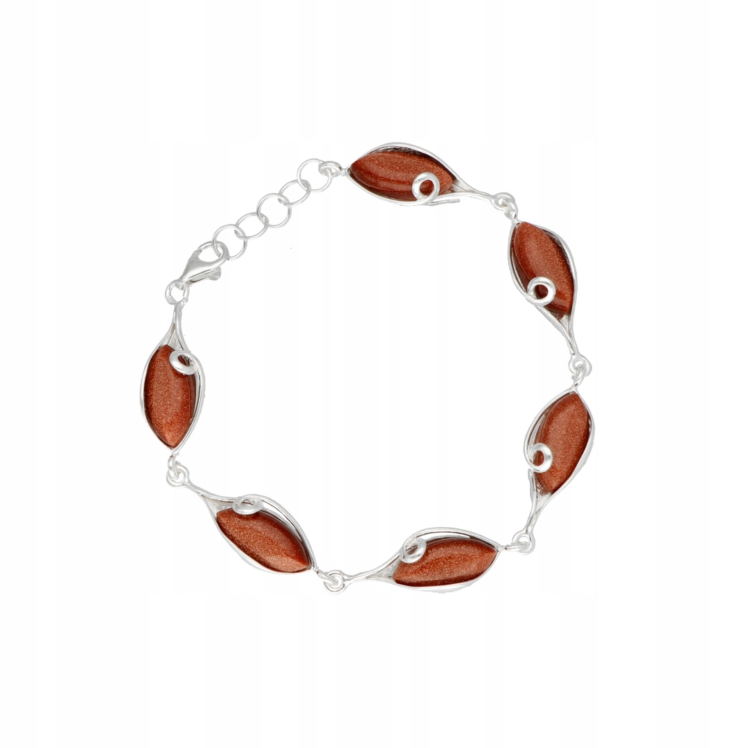 Náramek s pískem pouště stříbro