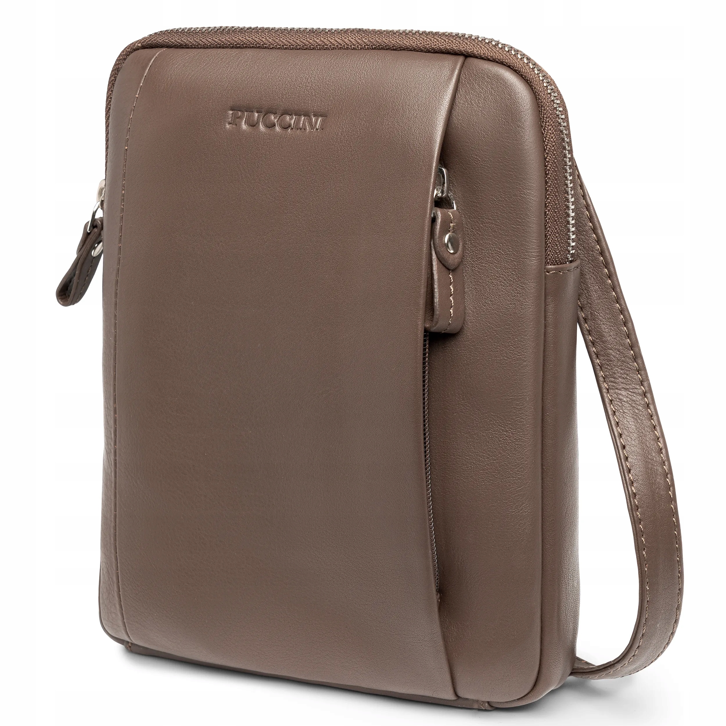 Pánská kožená taška Malá Kabelka přes rameno Puccini Hnědá LGD5223-2
