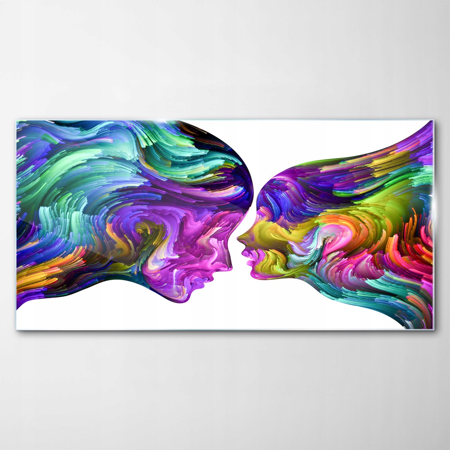 

Obraz Szklany Dekor Dwie Twarze Art Sztuka 140x70