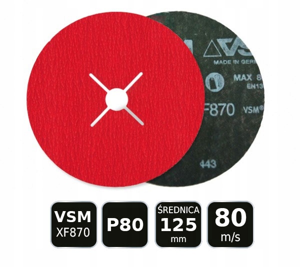 

Fibra ceramiczna Vsm XF870 P80, Dysk fibrowy