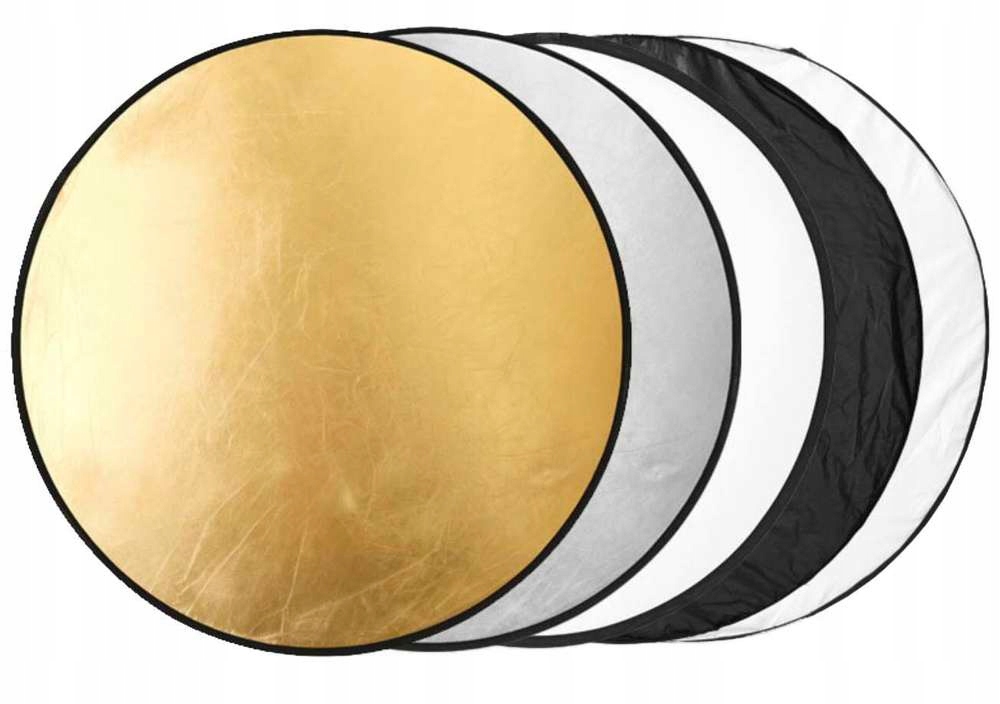 BLENDA FOTOGRAFICZNA 60cm ZŁOTA SREBRNA DYFUZOR 5W1 Pokrowiec Plener Studio Kod producenta Blendy Fotograficzne Okrągłe Zestaw 5w1