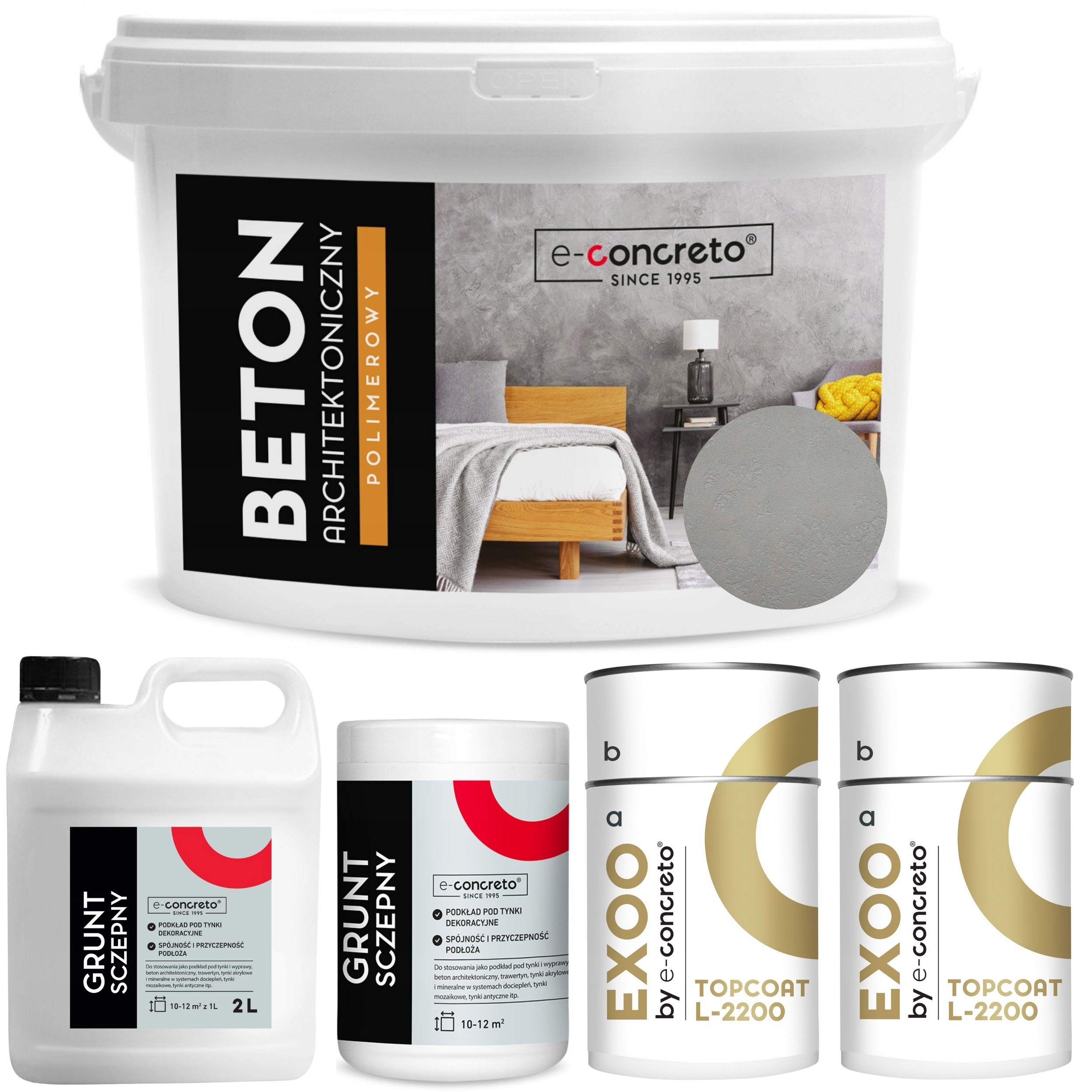 Architektonický beton Vodotěsný do Koupelny a Sprchy 25 m2 Šedý