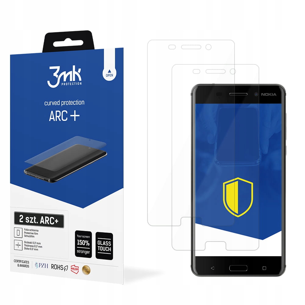 

2x Folia 3mk na przód na cały ekran do Nokia 6