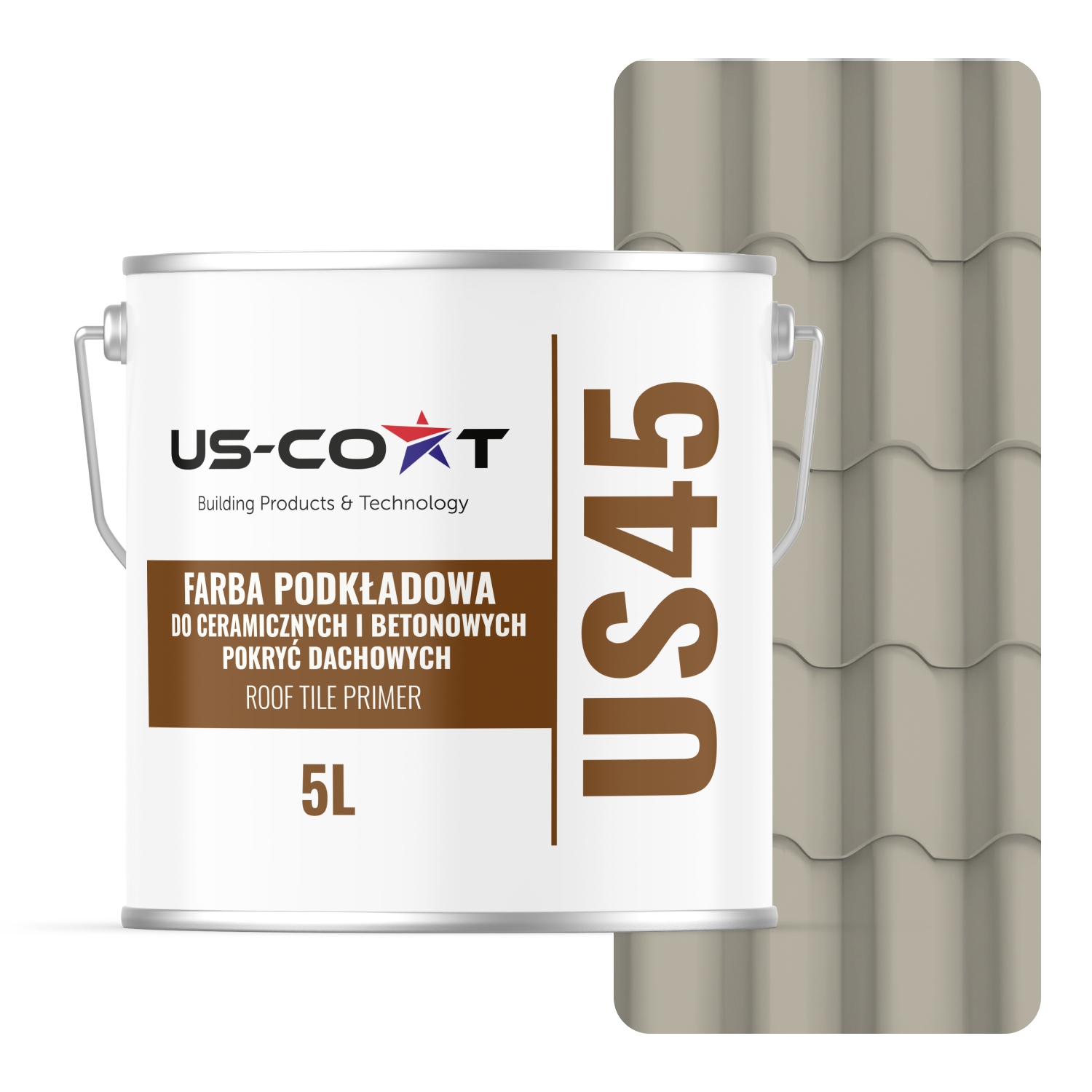 Podkladová Farba Na Keramickú Strechu Šedá Béžová RAL7032 Mat 5L 35 m2