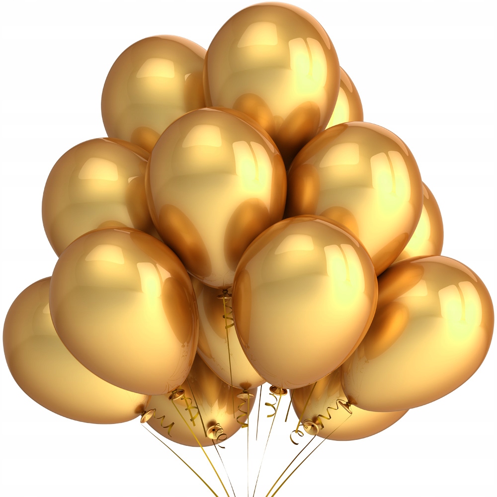 

Balony Metaliczne Złote Ślub Urodziny Duże 14szt