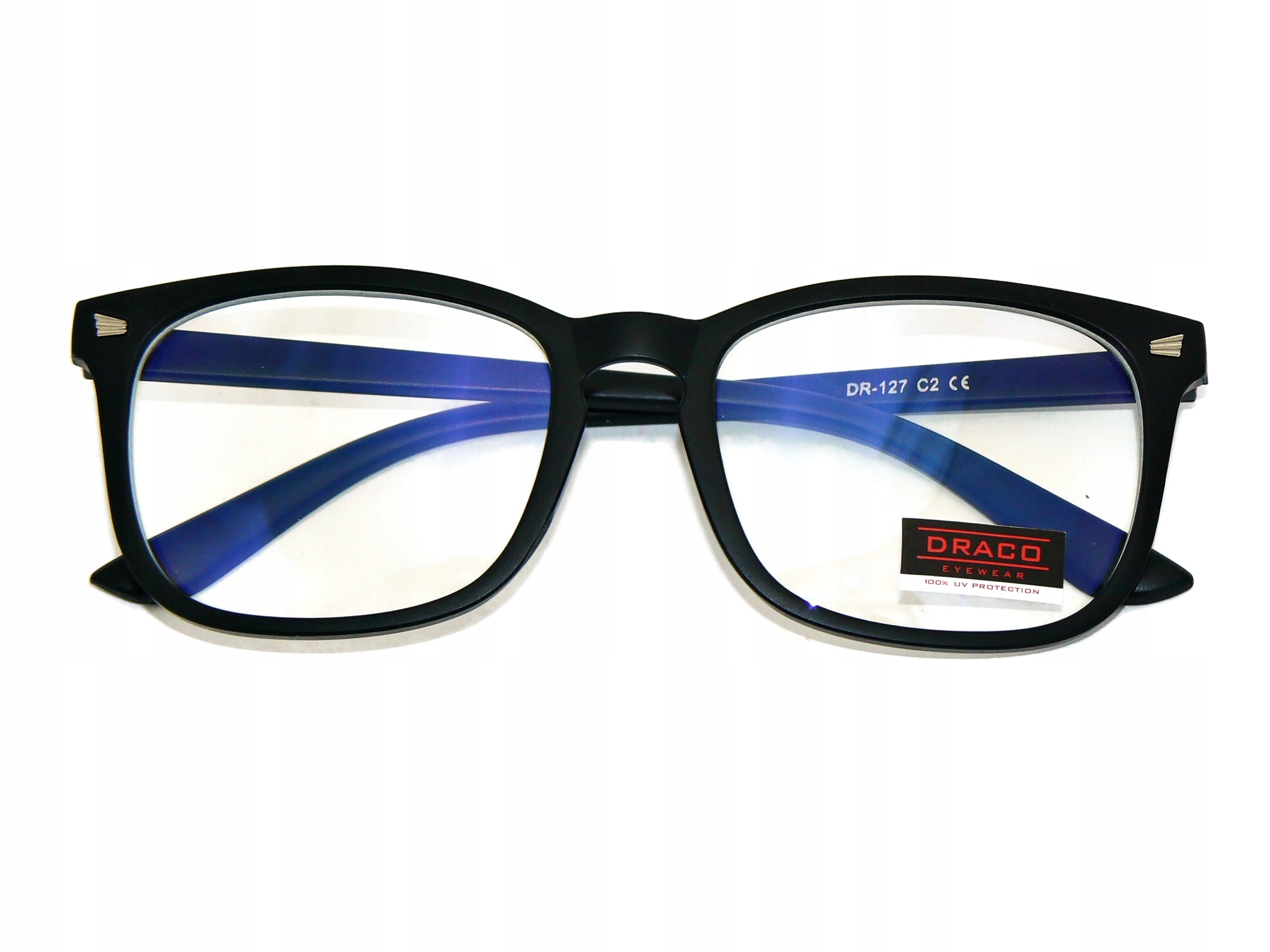 OKULARY ANTYREFLEKSYJNE zerówki do KOMPUTERA gamingowe DO MONITORA czarne Model DR-9207C2_X1