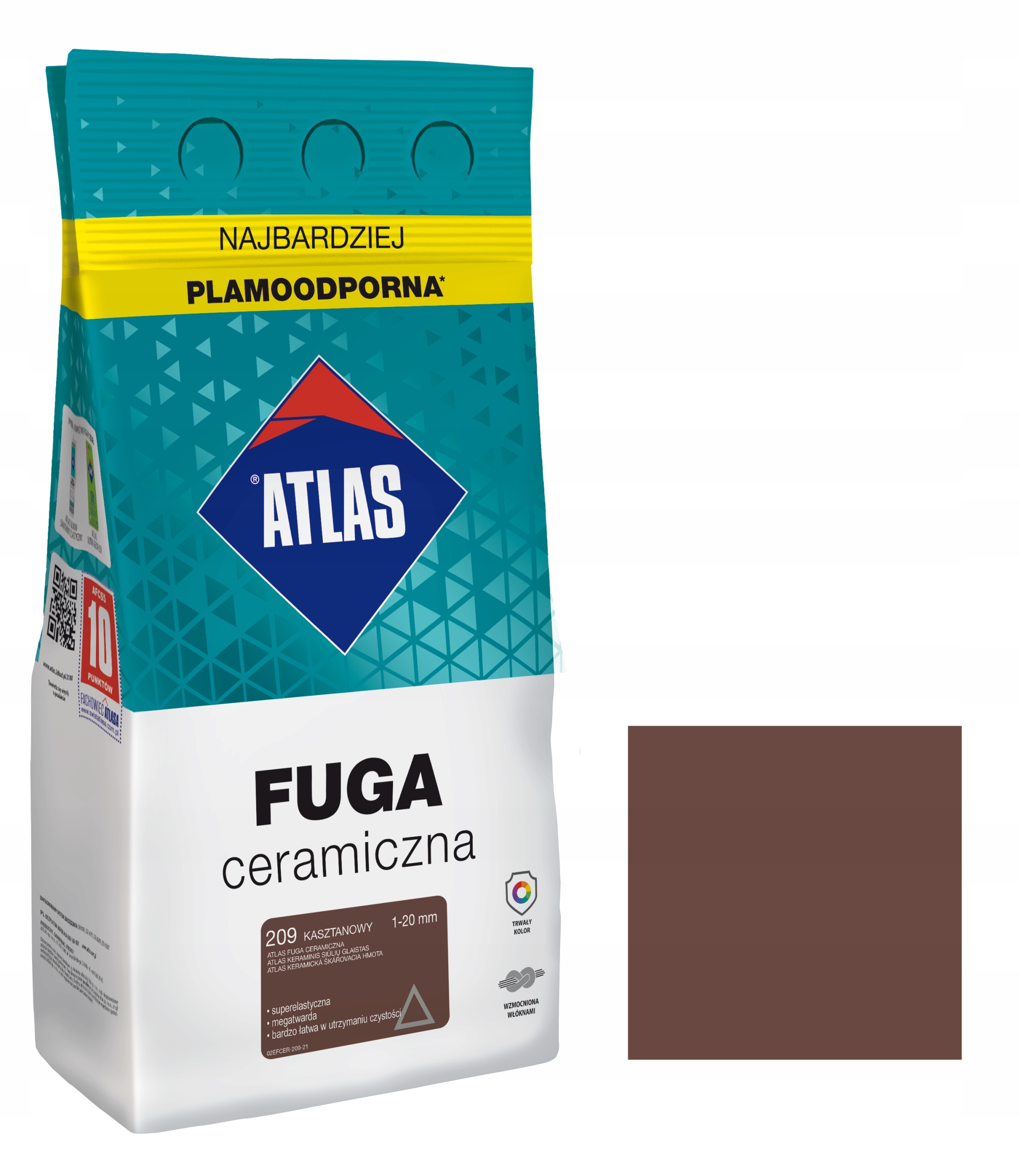 

Atlas Fuga Ceramiczna 1-20MM 209 Kasztanowy 5KG
