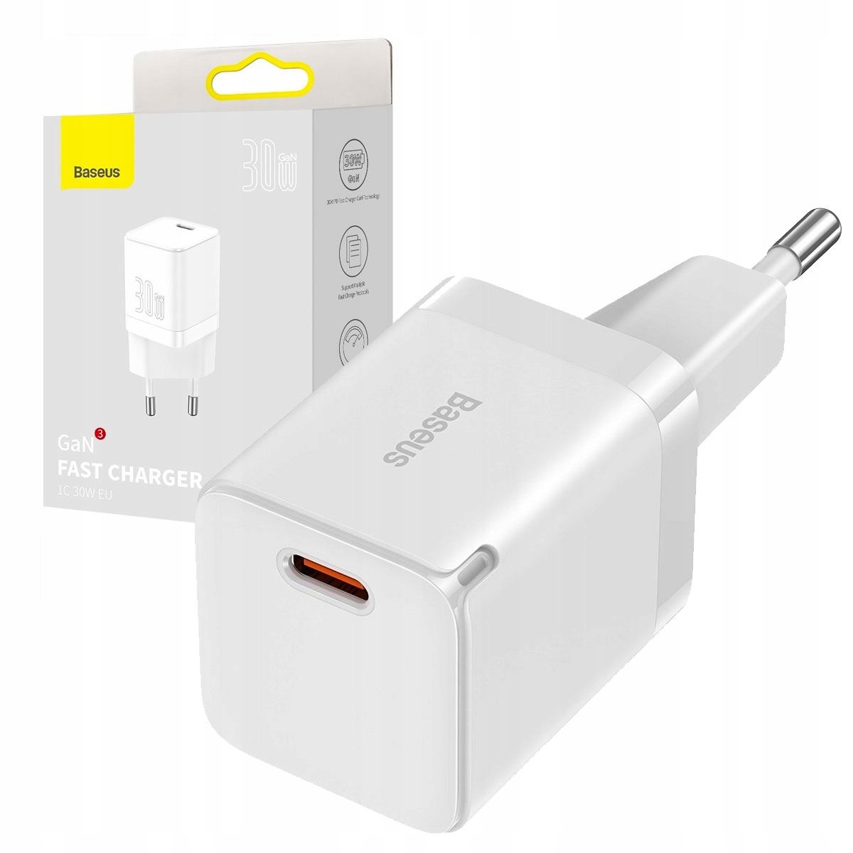 

Baseus Szybka Ładowarka Sieciowa GaN3 30W