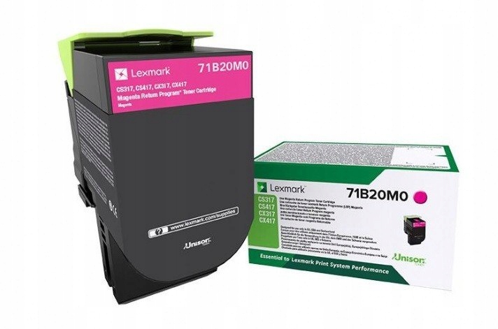 Toner Lexmark 71B20M0, 2300 stran, pro CS417dn/CS317dn/ CX517dn/CX417de/CS5