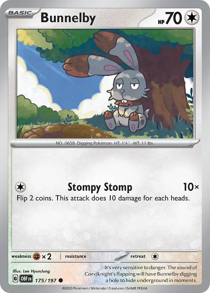 Oryginalna Karta Pokemon Bunnelby (obf 175)