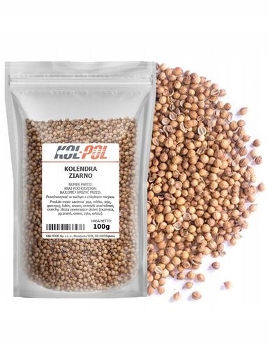 Levně 8 x Koriandr Zrno 100 g Semena koriandru přírodní koření kvalita Kol-Pol