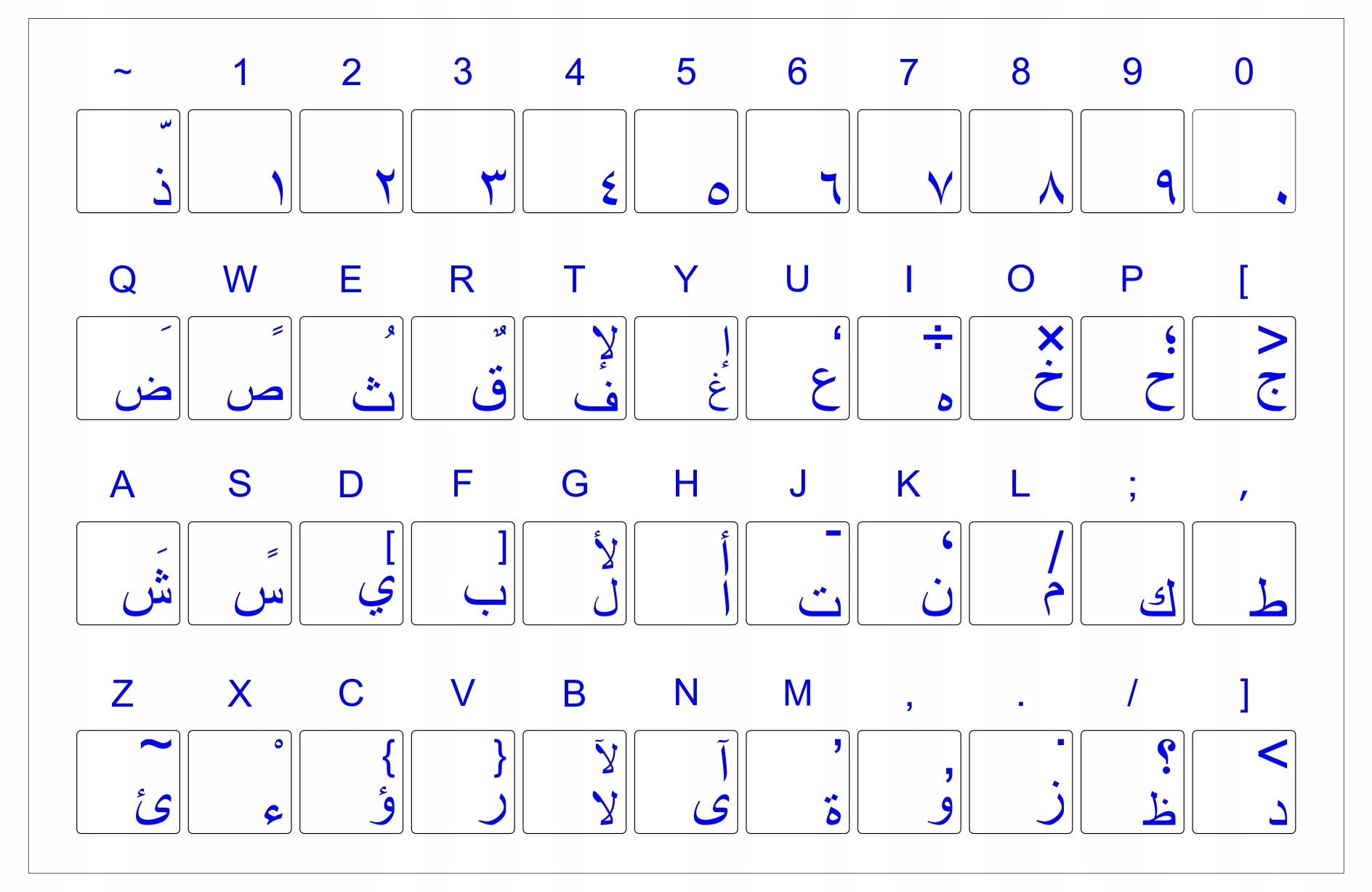 

Arabskie Naklejki Na Klawisze Klawiatury Stickery