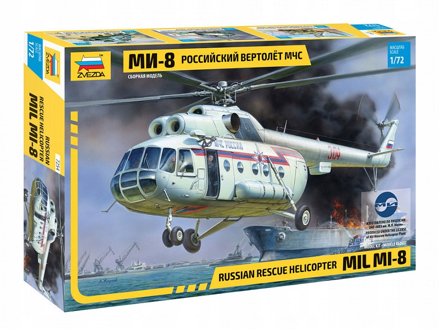 Zvezda 7254 1/72 Záchranný vrtulník Mil Mi-8
