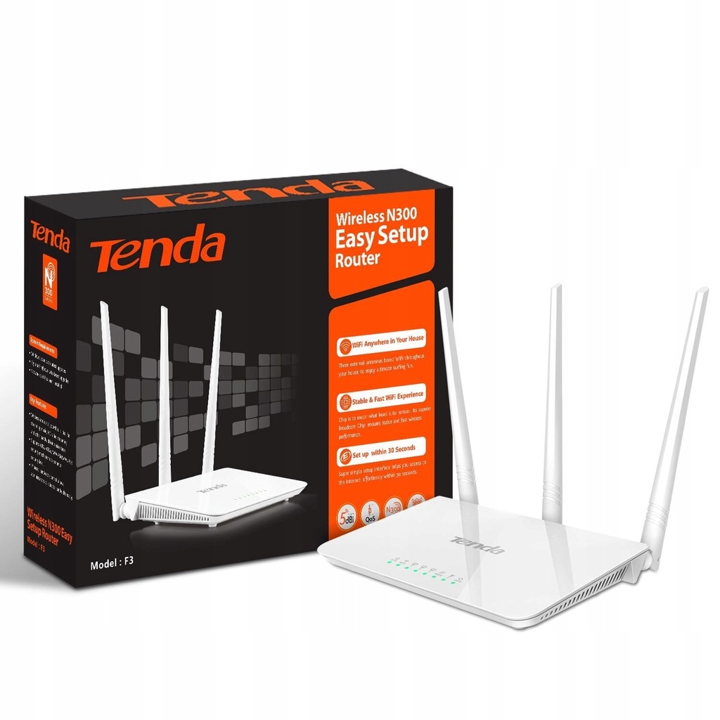 

Router Bezprzewodowy F3 300 Mbps Wi-Fi