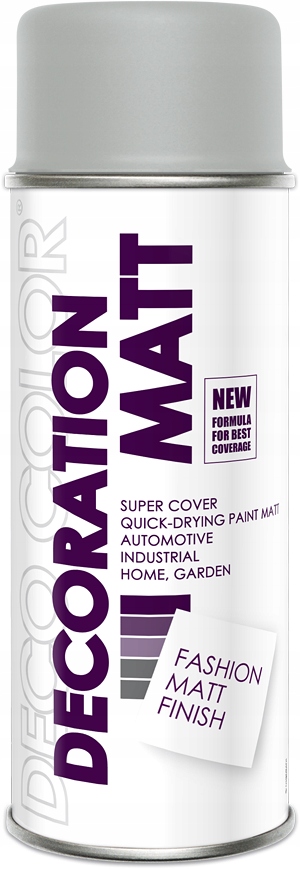 

Spray Lakier W Spreju Deco Matt 400ML Szary Jasny