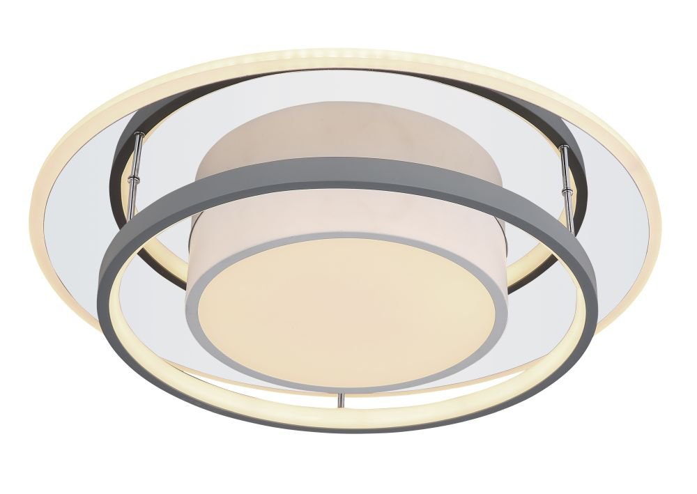 Led stropná lampa Leola 60 W, zmena farby s diaľkovým ovládaním Globo Lighting