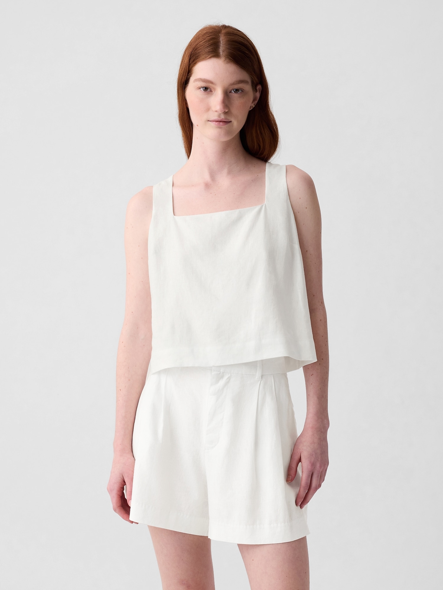 Gap Lněný crop top