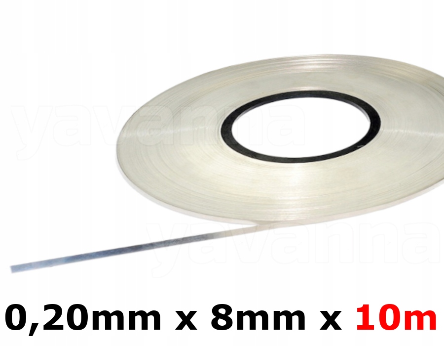 

Taśma niklowa 0.2x8mm 10m, czysty Nikiel