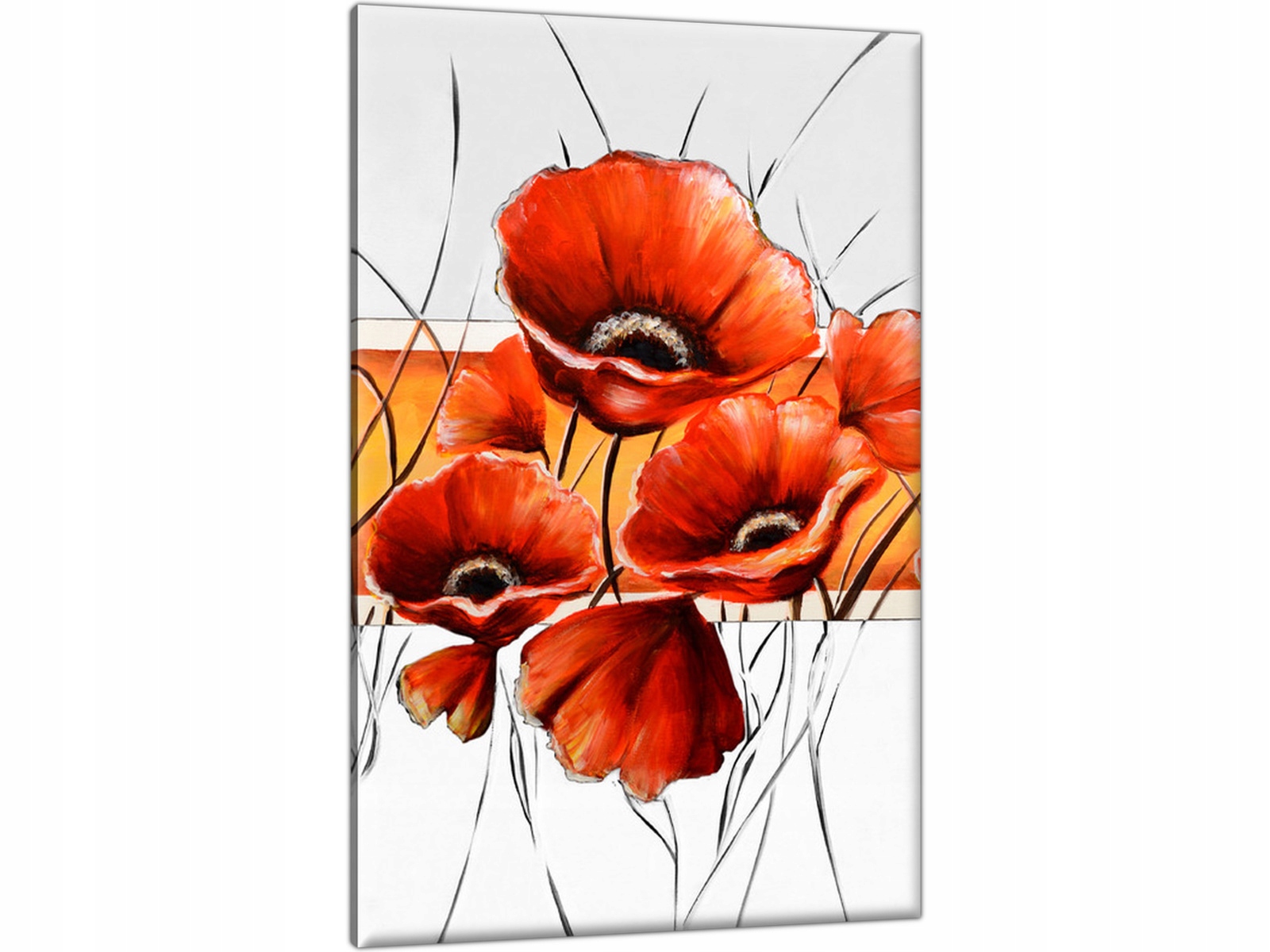 

Maki Czerwone 80x120 Nowoczesny obraz do salonu
