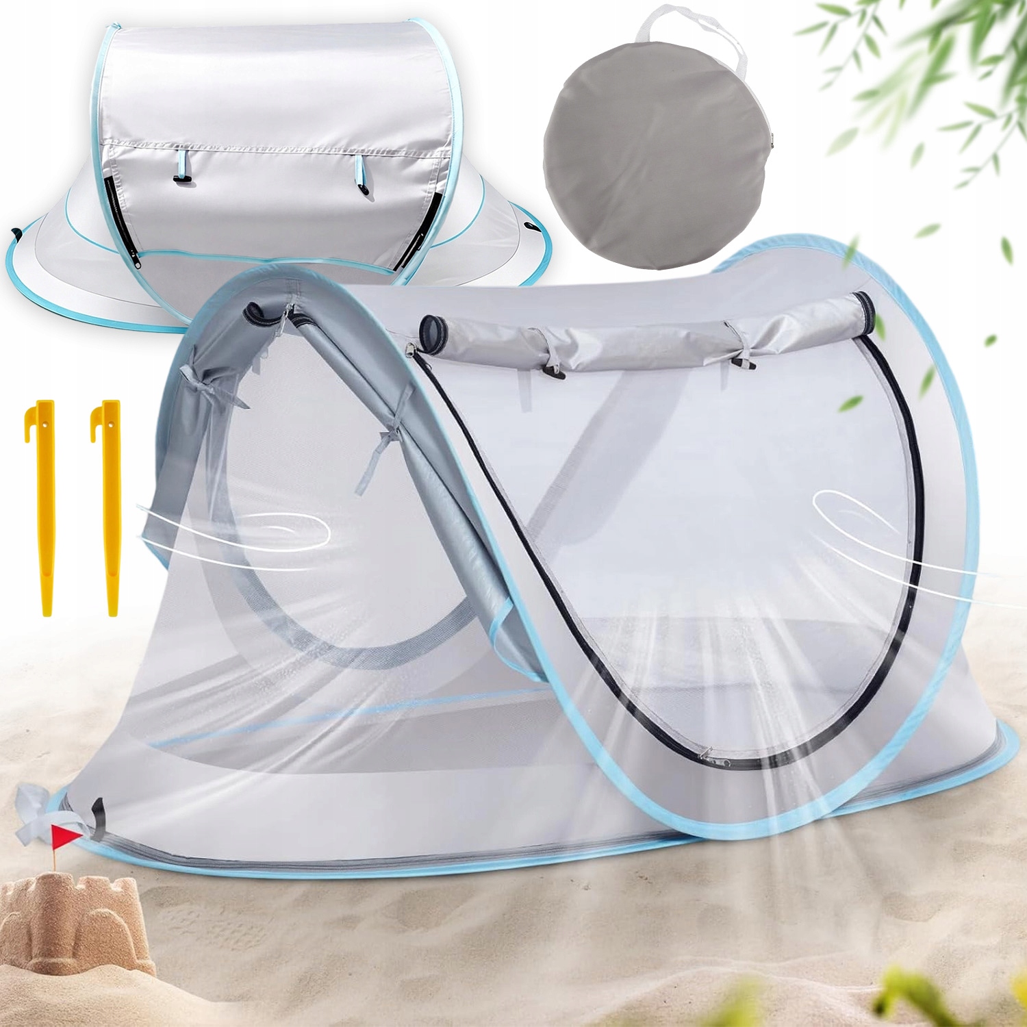 Namiot Plażowy Samorozkładający Parawan Ochrona Uv Pop-up Uv 50+ Lekka
