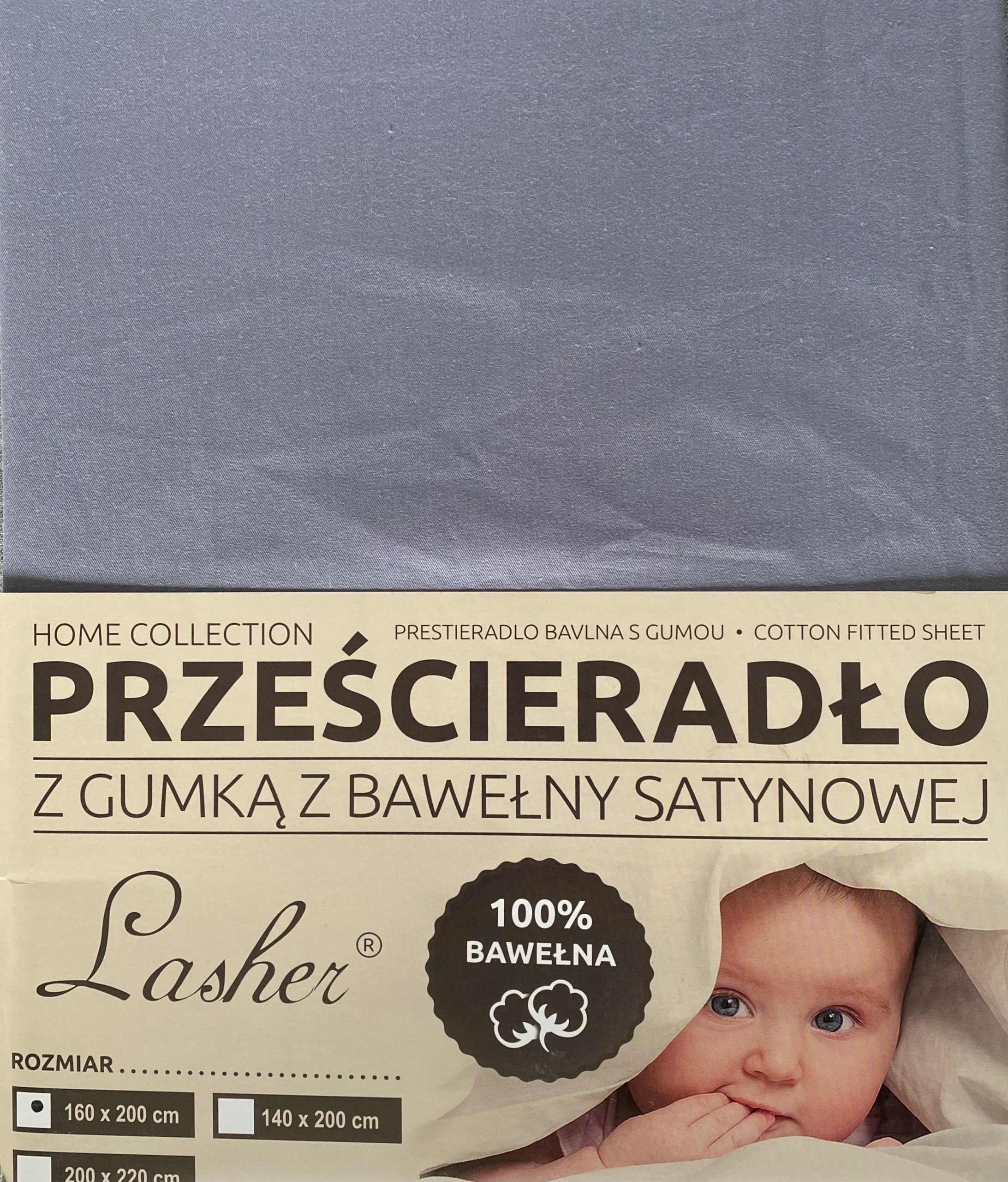 

Prześcieradło satynowe z gumka 200x220 lasher