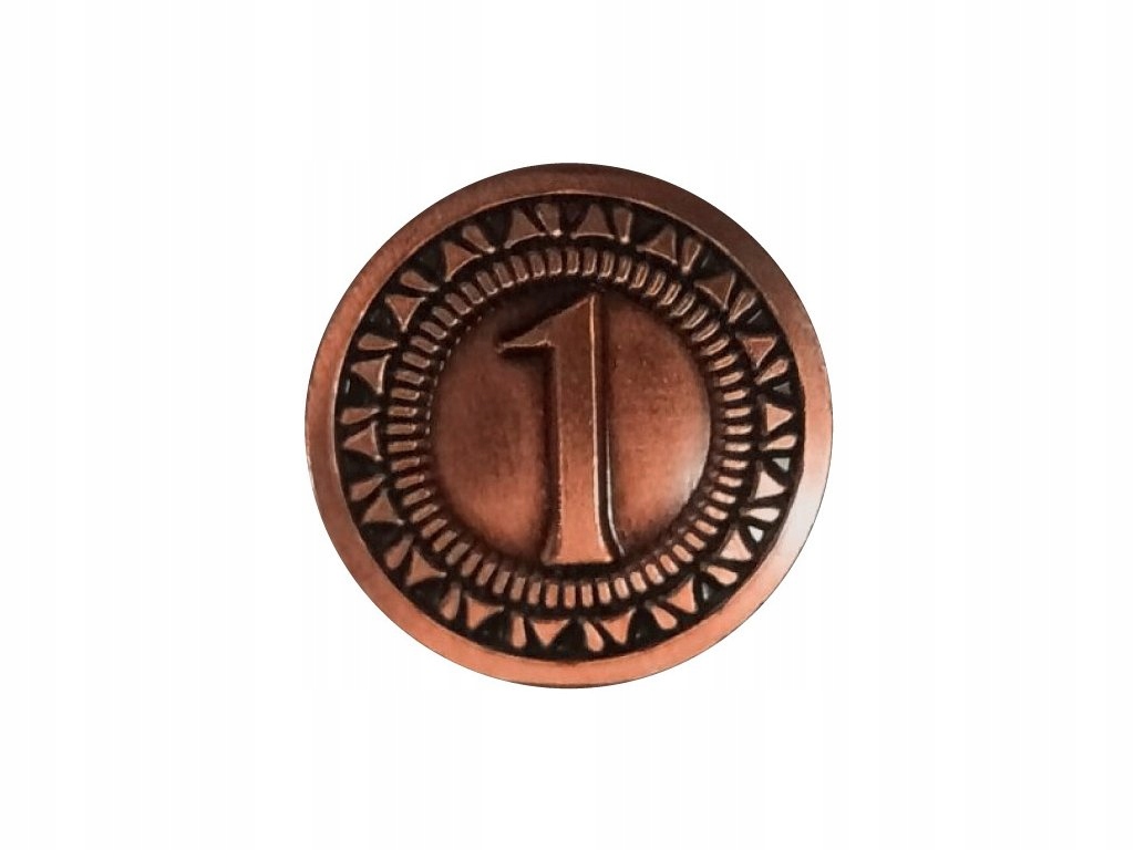 ZESTAW 12 KLASYCZNYCH UNIWERSALNYCH METALOWYCH MONET LARP RPG Producent RGFK