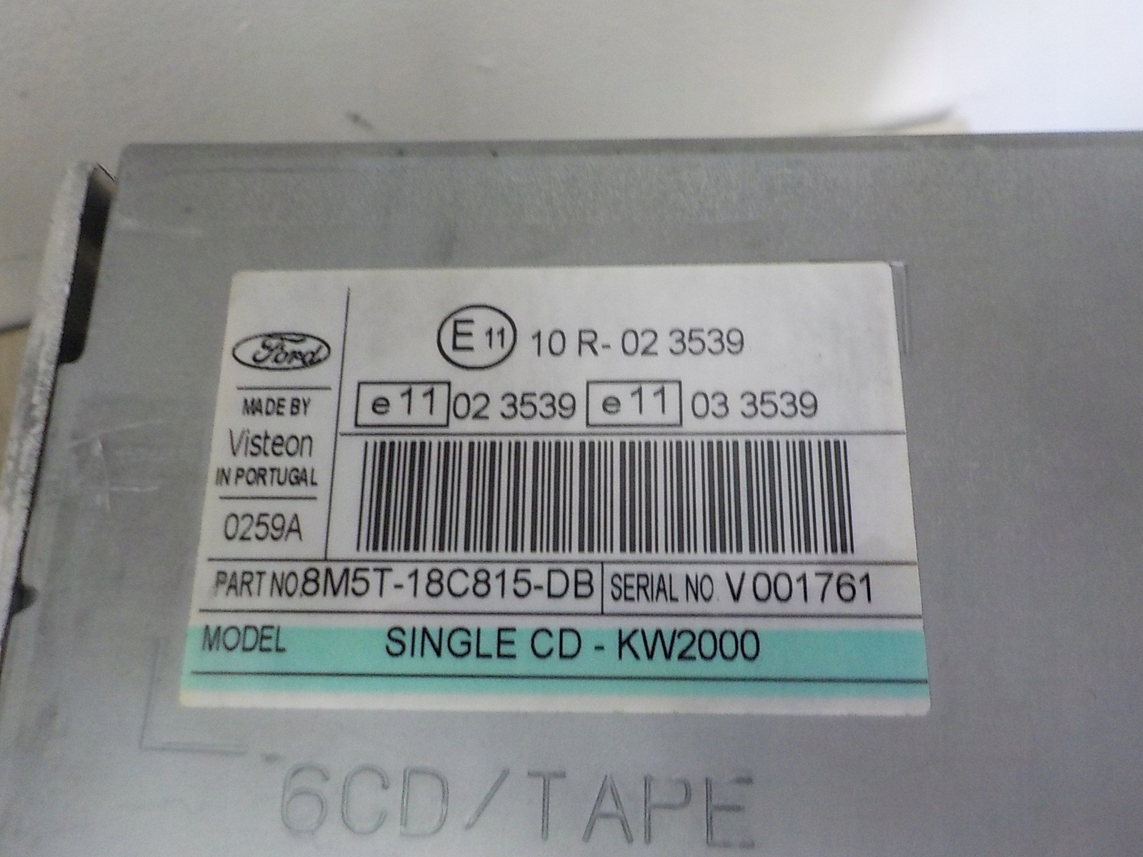 FORD C-MAX RADIO FABRYCZNE KOD 8M5T-18C815-DB