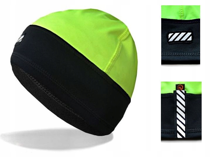 CZAPKA BLIXT odblaski antybakteryjna rower 12 Materiał dominujący poliester