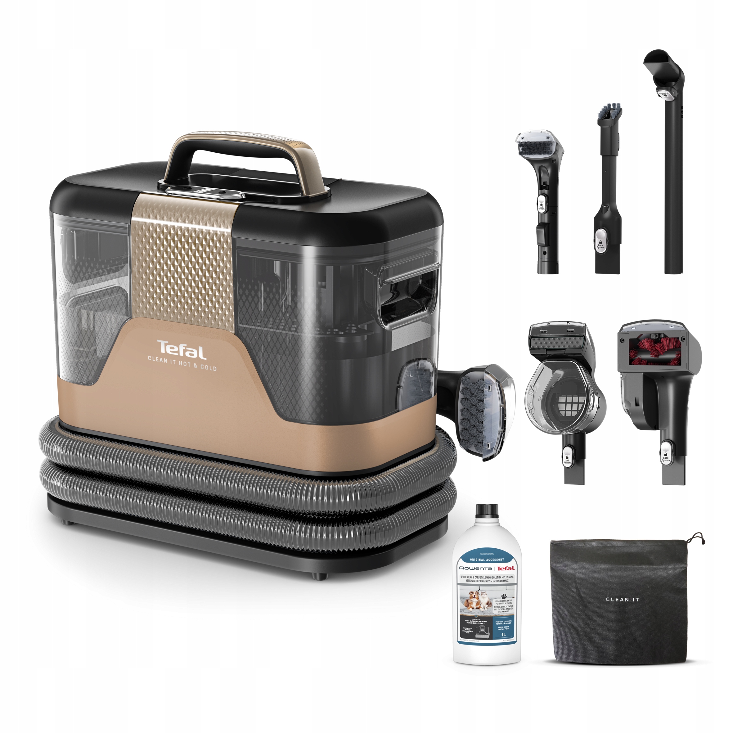 Odkurzacz piorący do tapicerki dywanów Tefal Clean It Hot&Cold IZ7021 1150W