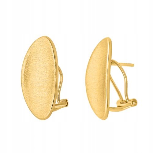 Náušnice zlaté 585 ve tvaru plechu zdobeného matným dárek pro milovanou osobu