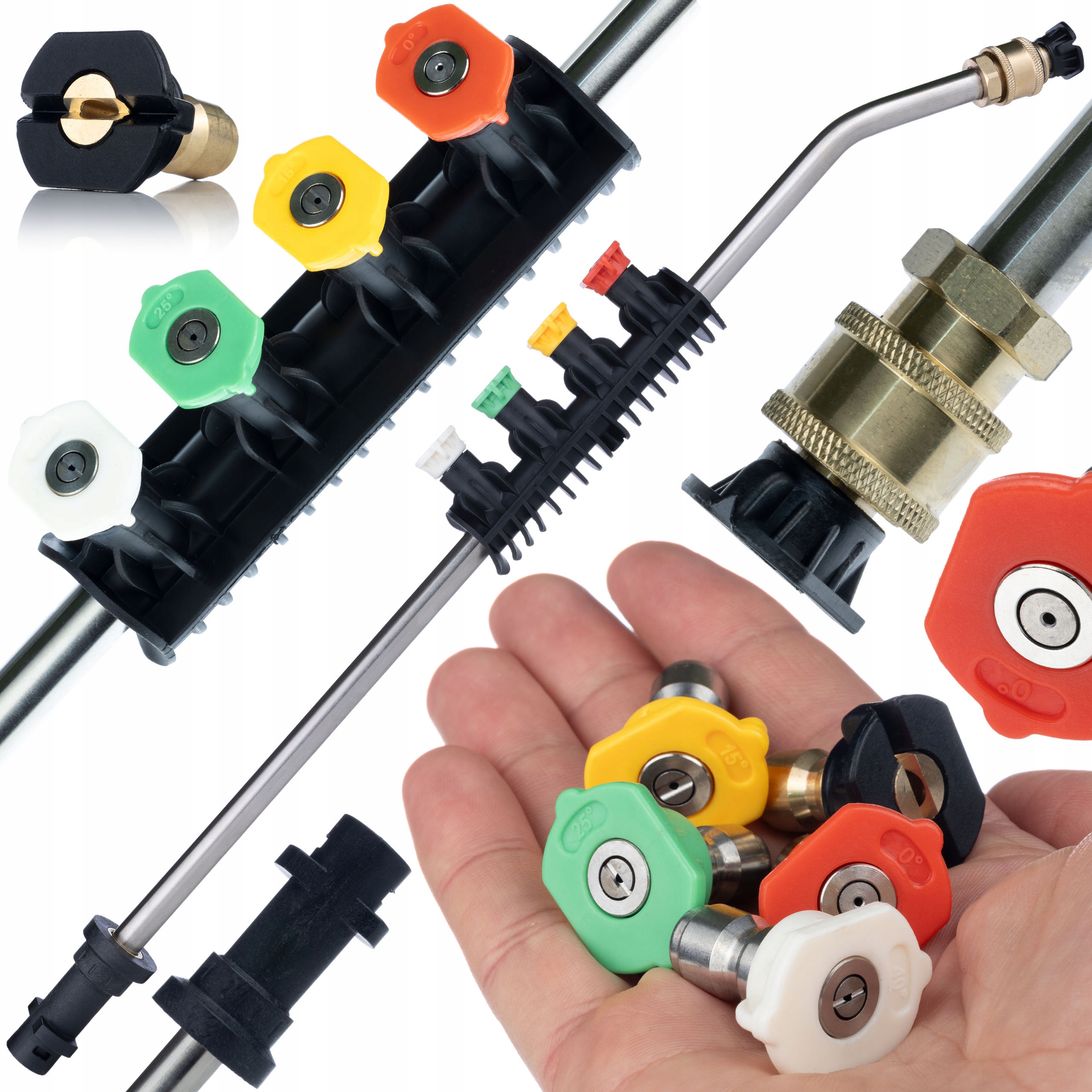 LANCA 1/4" + ZESTAW 5 DYSZ DO MYJKI CIŚNIENIOWEJ KARCHER K2 K3 K4 K5 K6 K7